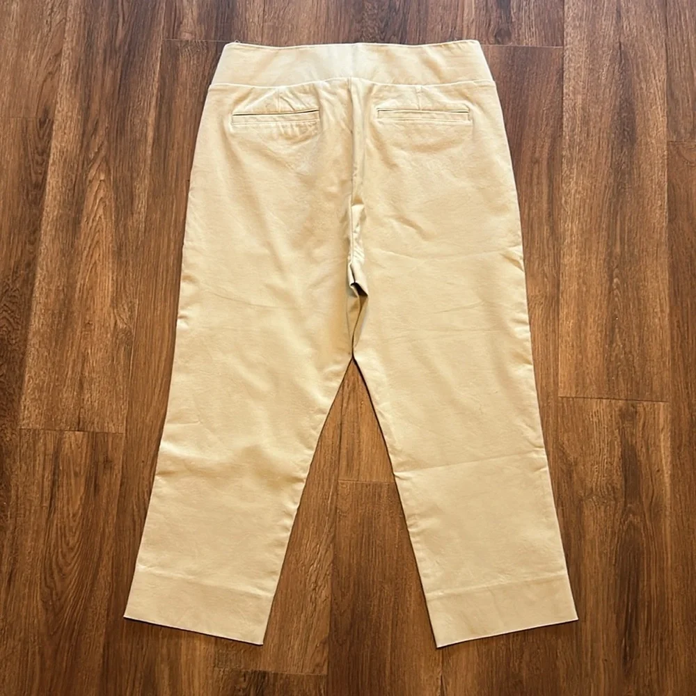 Soft Surroundings Perfect Capris Beige Straight-Leg Pants Size PM Petite Medium